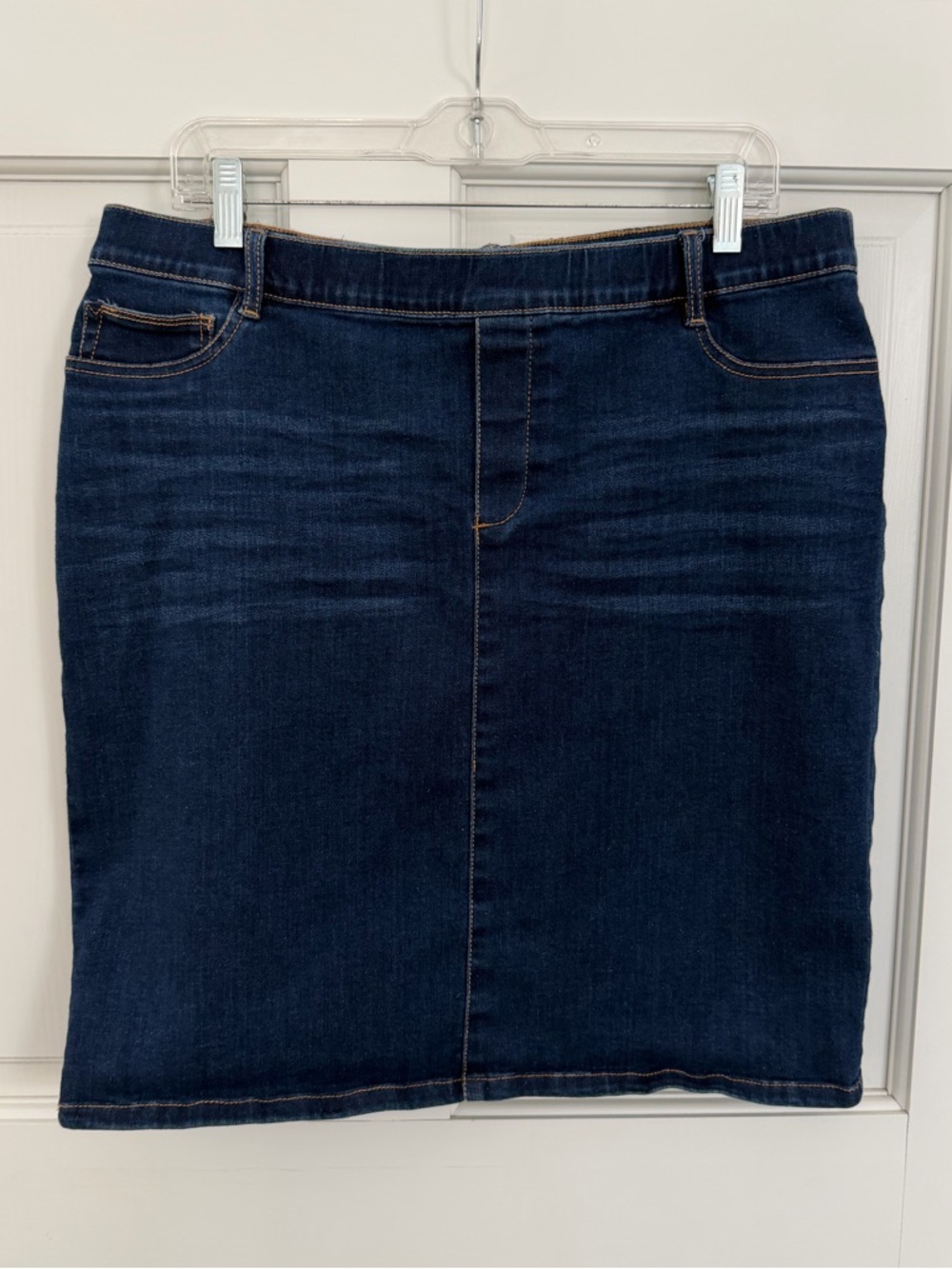 J. Jill Dark Blue Denim Pencil Skirt